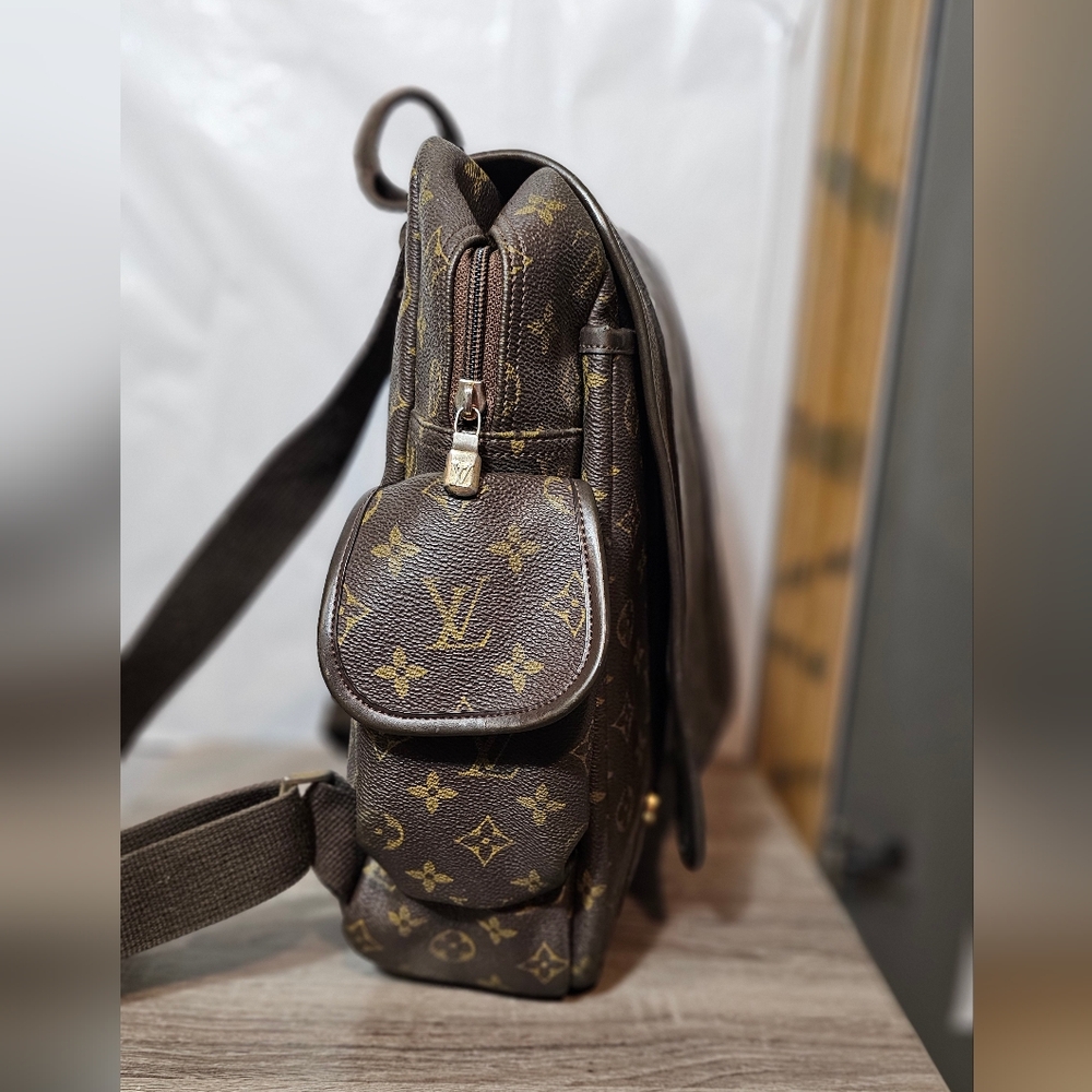 Designer Inspired Monogram Canvas Backpack- EUC - image 10